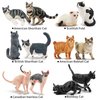 EYSCOTA 12PCS Cat Figurines, Plastic Cat Figures Realistic Kitten Toys, Cat Cake Toppers Christmas Birthday Gift for Kids & Children