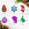 36Pcs Christmas Mini Pop Keychain Fidget Toys Mini Pop Keychain Rainbow Silicone Simple Fidget Toys Fidget Relieve Anxiety Stress Hand Office Desk Toys for Kids Adults