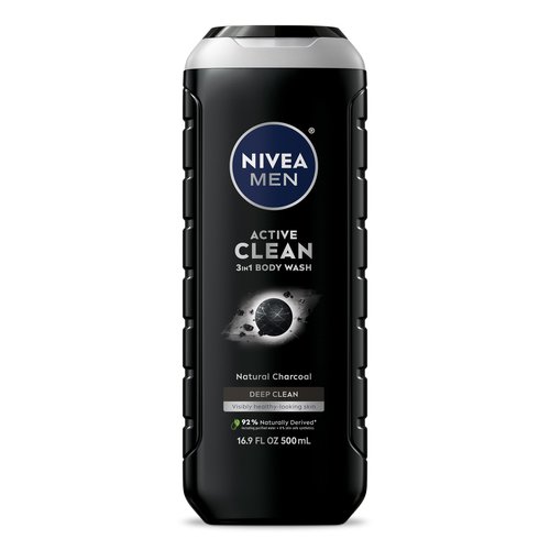 NIVEA Men Active Clean Body Wash, 16.9 Ounce