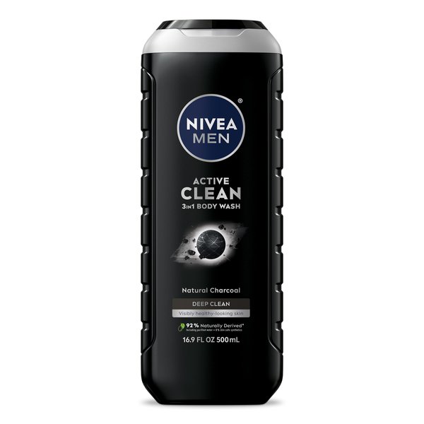 NIVEA Men Active Clean Body Wash, 16.9 Ounce