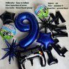 12pcs Video Game Themed Party Decorations, Number 9th Boys Birthday Party Supplies, Navy Blue Video Game Controller Mylar Foil Balloon, Video Game star Party Decoration Supplies