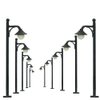 LYM21 10pcs Model Railway Train Lamp Post 4.7cm or 1.85inch Street Lights N TT Scale LEDs New