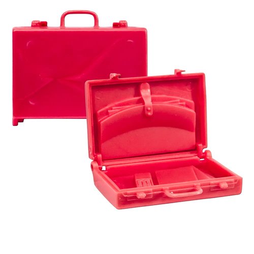 Set of 3 Red Briefcases for Wrestling Action Figures