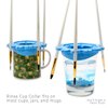 Paint Brush Cleaner Rinse Cup (All-in-One) Fine Art, Studio, Classroom | Brushes Holder & Silicone Cleaning System for Acrylic, Watercolor, and Water-Based Mediums (Mug, Blue)
