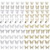 KACHIMOO 100 PCS Butterfly Nail Charms Silver Nail Butterfly Charms Gold Butterfly Charms Butterfly Charms for Nails 3D Nail Charms for Acrylic Nails