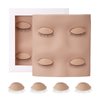 Miuffue Replacement Eyelids for Mannequin Head, 2 Pairs Eyelash Extension Eyelids for Lash Practice, Silicone Rubber Realistic Eyelids for Eyelash Training