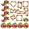 Ganowo 24 Pack Fidget Toy Wacky Tracks Snap and Click Fidgets Sensory Toys Party Favors ,Classroom Reward,School,Valentines Gifts for Adults ,Kids,Teens ,Students