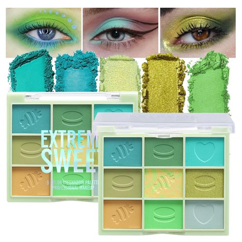 9Colors Glitter&Matte Eyeshadow Palette, Glitter Shimmer Sparkly Eye Shadow Palette Makeup, Warm Pastel Eyeshadows Palette Long Lasting Waterproof Naturing-Looking Women Girls Eye Shadow (1#)