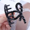 Iaceble Black Hair Claw Clip Medium Plastic Hair Claw Clips Non Slip Hair Claws Clamp Thick Curly Hair Claw Geometric Hair Claw Decorative Hair Accessories for Women Daily Headdress