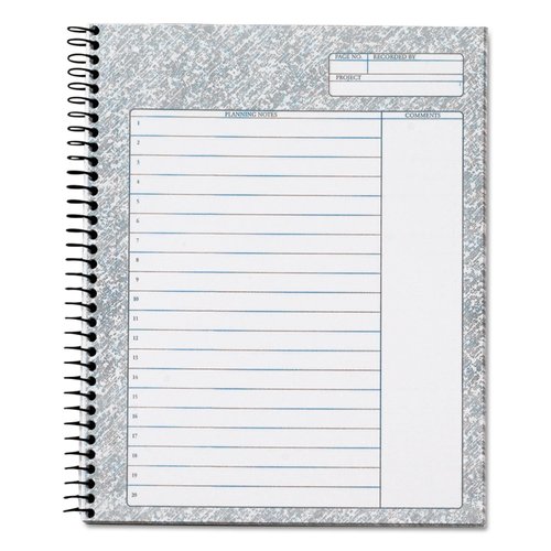 TOPS Docket Gold Project Planner Notebook, Side Wirebound, 8.5 x 6.75 Inches, 70 Sheets, White (63754)