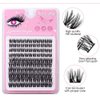 Uranian DIY Cluster Eyelash Extensions 110pcs Individual Lashes Black Natural D Curl Faux Mink Lashes 10-14mm Mix Length Clusters False Eyelashes for Women and Girls