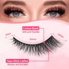 Palimainy cat eye lashes， mink lashes fluffy， Flattering Wispy Volume, Lightweight and Comfortable for Effortless Application - Perfect Length for Dramatic Looks on Any Occasion(5pairs)