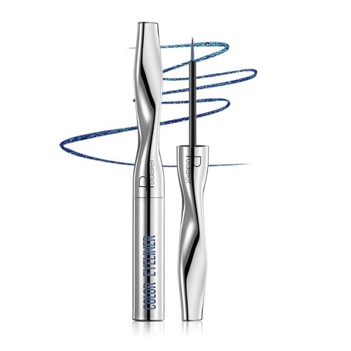 Multi-color liquid eyeliner, artistic and unique shape, easy to color glitter and matte precision ultra-fine eyeliner, waterproof and sweat-proof, no fall-off, no smudge, long-lasting（01#Sapphire）