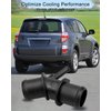 Upper Radiator Hose Connector Coolant Pipe Adapter Fit for Toyota RAV4 2009 2010 2011 2012 Replace 16571-0V020 165710V020 16057-36011 1605736011