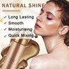 Body Shimmer Oil Body Glitter,Bronzer Body Glow Oil Moisturizing Shimmer Body Lotion Waterproof Liquid Highlighter Makeup-103 Glistening Bronze