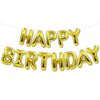 Happy Birthday Balloon Banner Party 16 Inch 3D Aluminum Foil Inflatable Letter kit set Banner Balloons Birthday Party Decorations Supplies Party (Gold)