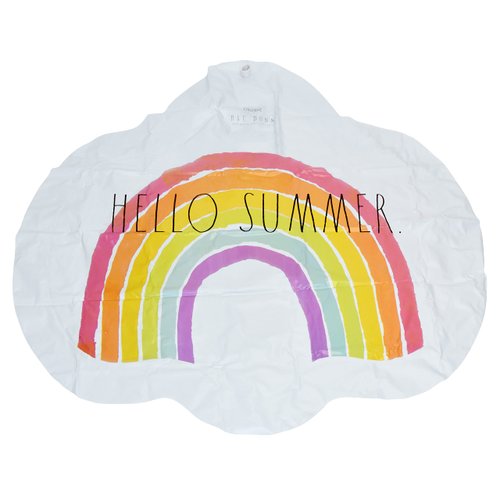 Rae Dunn x CocoNut Float Rainbow Cloud Splash Pad - Hello Summer Theme - Durable Long-Lasting Water Toy - Safe & Fun Backyard Sprinkler Ideal for Summer Parties & Swim Events