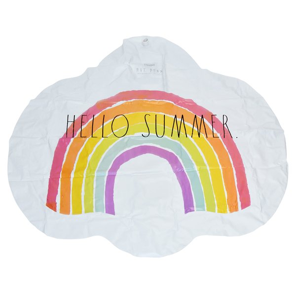 Rae Dunn x CocoNut Float Rainbow Cloud Splash Pad - Hello Summer Theme - Durable Long-Lasting Water Toy - Safe & Fun Backyard Sprinkler Ideal for Summer Parties & Swim Events