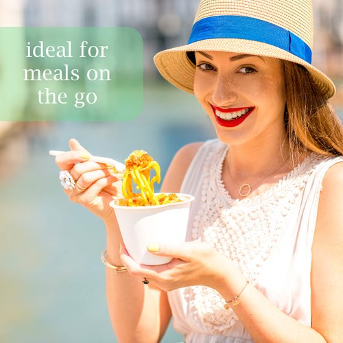 PLASTICPRO Cutlery 400 Mediumweight White Disposable Plastic Forks