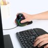 DeLUX Ergonomic Vertical Mouse, Wired Ergo Mouse for Large Hands, 6 Programmable Buttons, Up to 12800 DPI, Removable Wrist Rest, Vibrant RGB Backlit, for Windows 7/8/10/XP/Vista (M618Plus RGB-Wired)