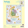 Janlynn Cross Stitch Kit, 14-Inch by 11-Inch, Crescent Moon Birth Announcement, White