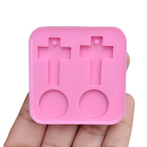 Mold for Resin - Cross Religious Shiny -Cross Mold for Epoxy - Molds for Epoxy Resin - Jewelry Earrings molds
