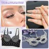 2000PCS SS12/3mm Crystal Rhinestones (Clear) with 2Pcs 10ml B7000 Jewelry Glue, Bedazzling Flatback Glass Rhinestones for Crafting Decor, Gems Diomand Charms for Tumbler Shoes Clothing Mugs Nail Art
