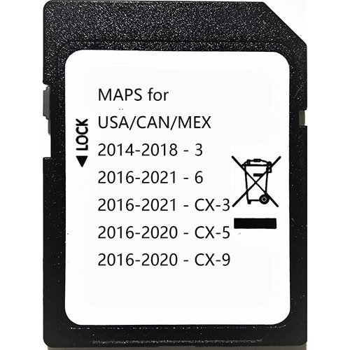 2022 Latest Navigation sd card for Maz-da 3 6 CX-3 CX-5 CX-9 Navigation SD Card Map USA/CA/MEX