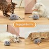 Pawthquake Automatic Cat Toy Cat Mouse Toy Moving Cat Toy with Furry Tail Boredom Busters Interactive Cat Toys for Indoor Cats Hunting Cat Mice Toys (Grey)