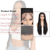 13x4 Lace Front Human Hair Wigs (18inch,180% Density) Brazilian Remy Straight Natural Color Wigs For Black Women Pre plucked Transparent Glueless Lace Wig With Baby Hair