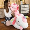 hitoshe Unicorn Stuffed Animals, Soft Unicorn Plush Hugging Pillow Toy Gifts for Kids (White, 12 in)
