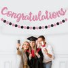 BEISHIDA Pink Congratulations Banner(NO-DIY),2024 Graduation Banners, Grad Congrats Class of 2024 Party Supplies,Garland for Congratulation Graduation,Wedding,Retirement Party Decor