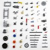TTLYHEK 1533 PCS Technical Parts Building Block Accessories Vehicles Gears Cross Axles Wheels Connector Pieces Set Chain Link Pin Joint Shock Absorber MOC Toys