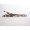 Generic 2 1/2 inch gray multi-color marbled alligator hair clip barrette