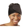 DONNA Deluxe Foam Velcro Headband, Silk Hair Wraps for Face Wash, Makeup and Hair Accessories BLACK