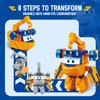 Super Wings Transformer Toys, 5 in Marty Airplane Transformer Figures Toys, 2 in 1 Mode Rescue Bots Action Figure Toys for 3-5 Year Old Boys Girls, Fun Plane Toys for Toddlers Kids Age 3 4 5 6 7