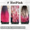 RUNATURE Itip Human Hair Extensions 18 Inch I Tip Hair Extensions Human Hair Hot Pink I Tip Hair Extensions Pink Human Hair I Tip Extensions Pre Bonded I Tip Hair Extensions Pink for Highlight 25g 25s