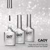 GAOY Peel Off Gel Base Coat for Gel Nail Polish, 16ml Peelable Clear Foundation for Use with UV LED Nail Lamp