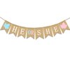 Fall Leaf Baby Banner Autumn Maple Baby Shower Decoration He Or She Gender Reveal Party Supplies Blue Pink