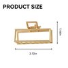 ANQSYY New 1 Piece Korean-style Gold Claw Clip Girls Medium Hair Clip Non-slip Metal Claw Clip Thick Hair & Thin Hair Gold Hair Accessories For Women （Square）