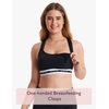 Momcozy Nursing Bras for Breastfeeding, FB011 Low-Impact Nursing Sports Bra Support Maternity Pregnancy Padded Wireless Bralette Black