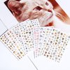 PHOGARY 8 Sheets Cat Nail Sticker for Nail Art Decoration False Nail Manicure Decals Girls Women Gift