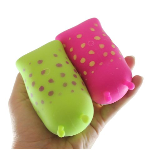 2 Slug Squishy Squeeze Stress Ball Soft Doh Filling - Like Shaving Cream - Sensory, Fidget Toy (Random Colors)