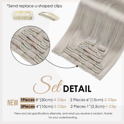 Full Shine Blonde Clip in Hair Extensions Real Human Hair 18 Inch White Blonde Remy Hair Clip in Human Hair Extensions 120Grams Seamless Pu Weft Clip ins Brazilian Straight Hair Blonde Human Hair 8Pcs