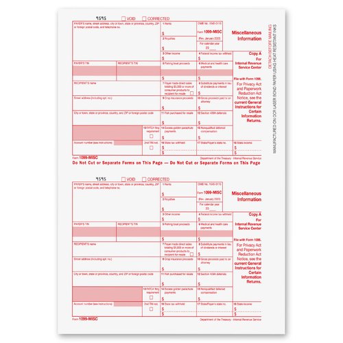 1099 MISC Forms 2023, 1099 MISC Laser Forms IRS Approved Designed for Quickbooks and Accounting Software 2023, 4 Part Tax Forms Kit, 50 Envelopes Self Seal, 50 Vendor Kit - Total 103 (203) Forms