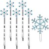 Lurrose 6pcs Snowflake Hair Clip Blue Rhinestone Decorative Metal Bobby Hair Pins