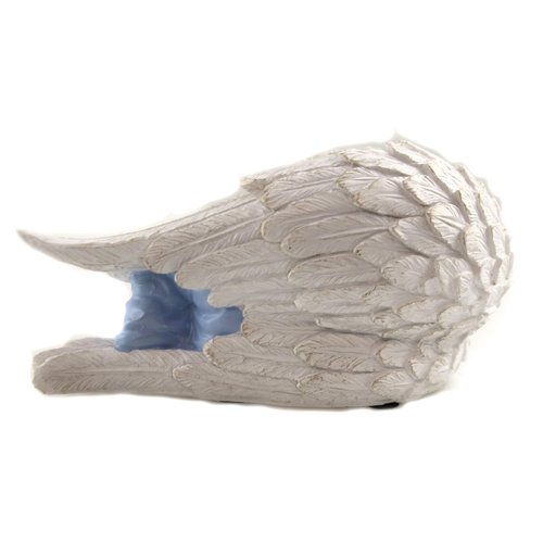 Ebony Treasures Baby Boy in Angel Wings Collectible Figurine, 3.5x6