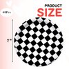 HSPAIDYP 40 Pcs Black and White Checkered Race Car Party Supplies Racing Themed Paper Plates 7" Black and White Checkered Dessert Plates for Kids Car Sports Themed Race car Birthday Party Decorations