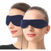 Aroma Season Electric Heated Eye Mask & Microwavable Heat Eye Compress with Flaxseed for Dry Eyes, SPA Warm Eye Mask, Relief Eye Fatigue (2 Packs) Blue