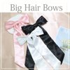 AOREAS 3Pcs Bowknot Hair Bows for Women Soft Silky Stain Bow Hair Clips with Long Tail,Black White Pink Bow Alligator Hair Ribbon Barettes Party Wedding Prom Daily Wearing Hair Accessories